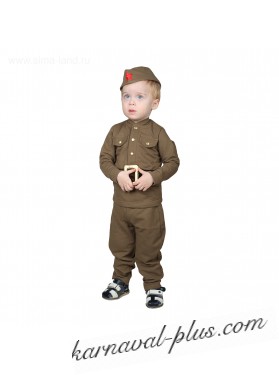 Карнавальный костюм Солдат-малютка, трикотаж 